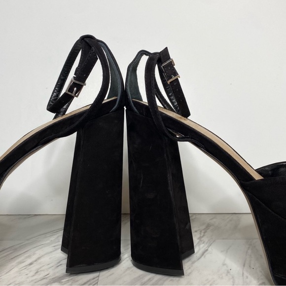 Schutz Luan Black Platform Pump, soft nubuck, 8 1/2 B - Picture 8 of 14